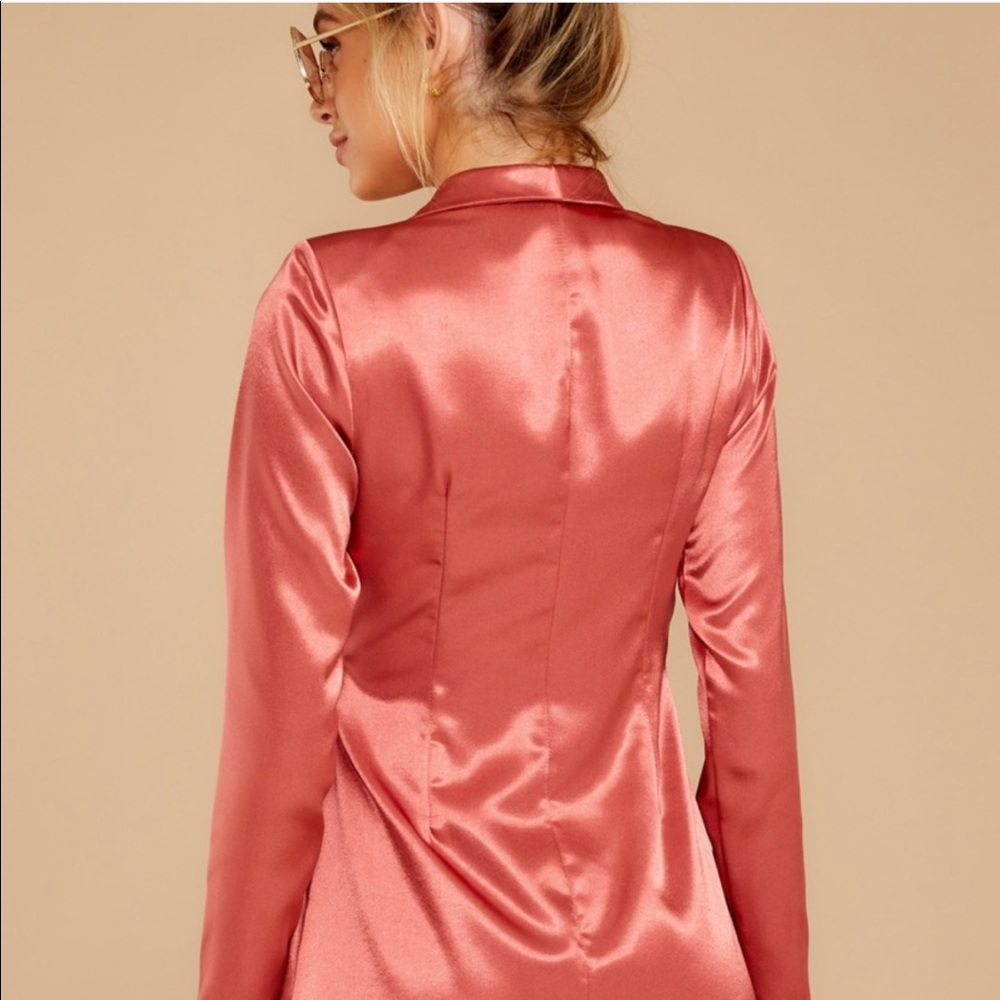 Endless Rose Satin Blazer Dress - Picture 3 of 5